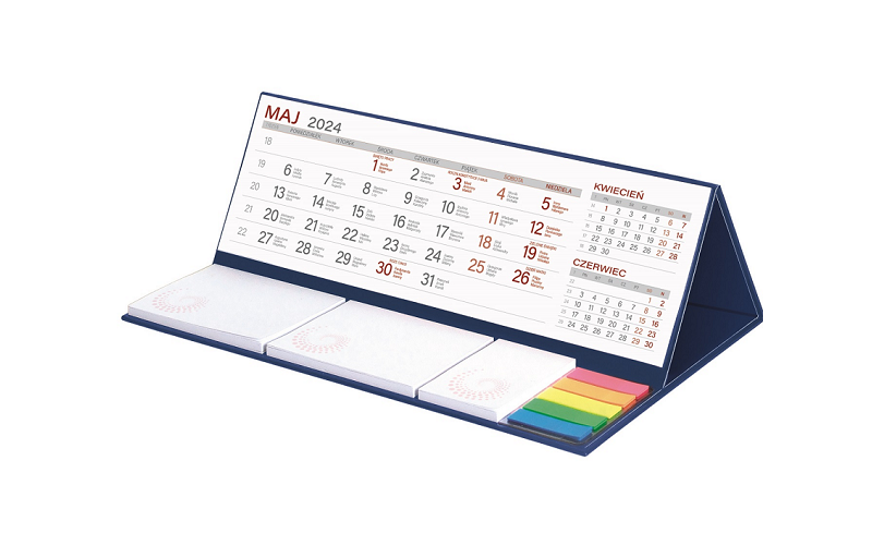 Kalendarz biurkowy z notesem - MAXI